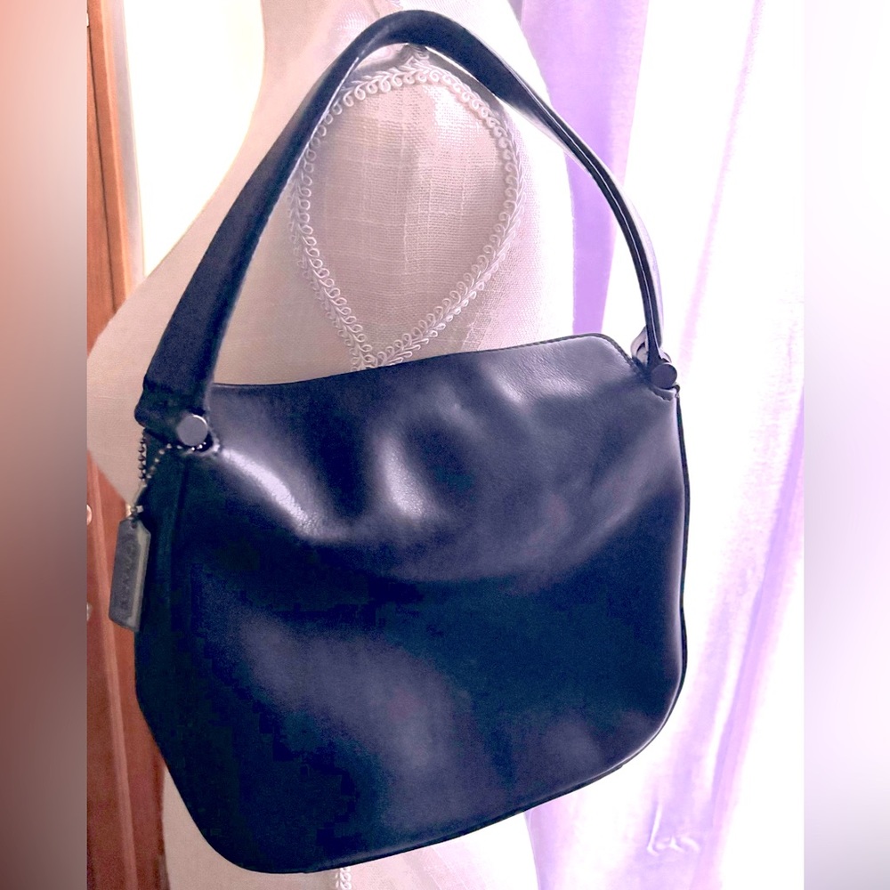 Vintage Coach Whitney Mini Hobo Bag in Black Leather #9181